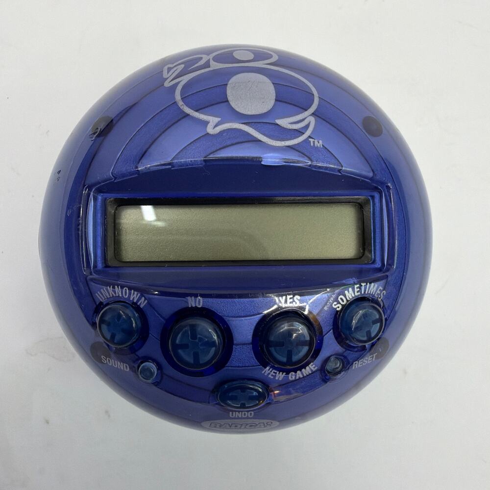 Radica 20Q Handheld Electronic Game Blue 2005 Non-Working As-Is
